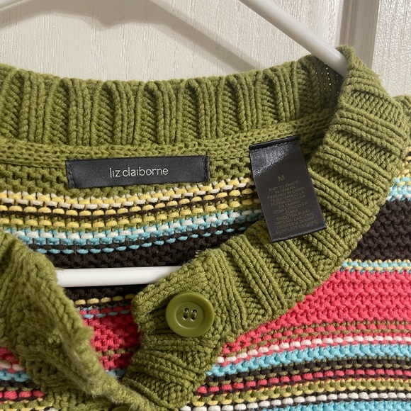Liz Claiborne Multi-colored‎ Sweater Size Medium. - Picture 2 of 3